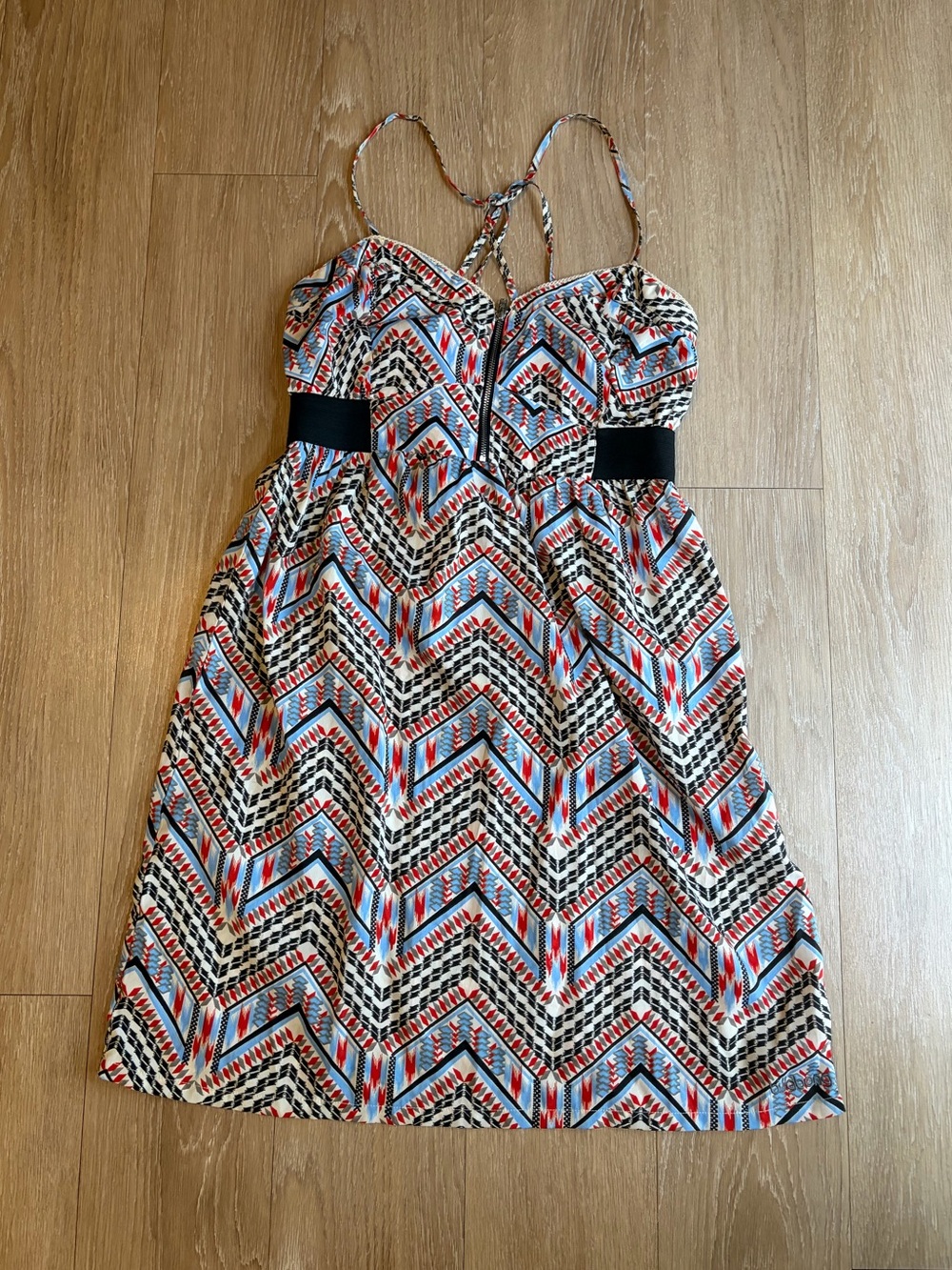 Billabong Tribal Sundress in Red, Blue & Black
